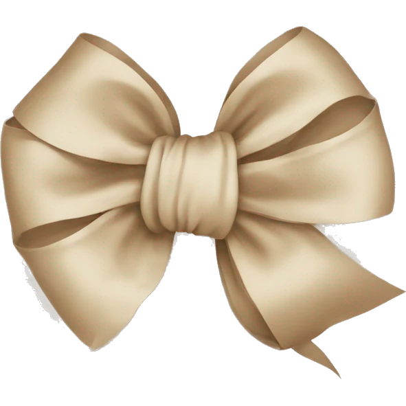 bow beige emoji