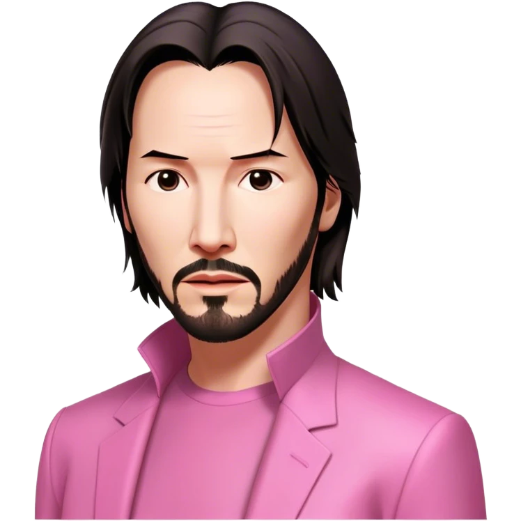 Keanu Reeves Neo Matrix pink emoji