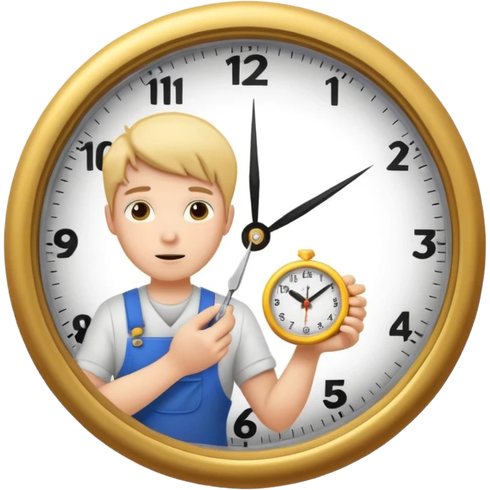Person doing clock it emoji