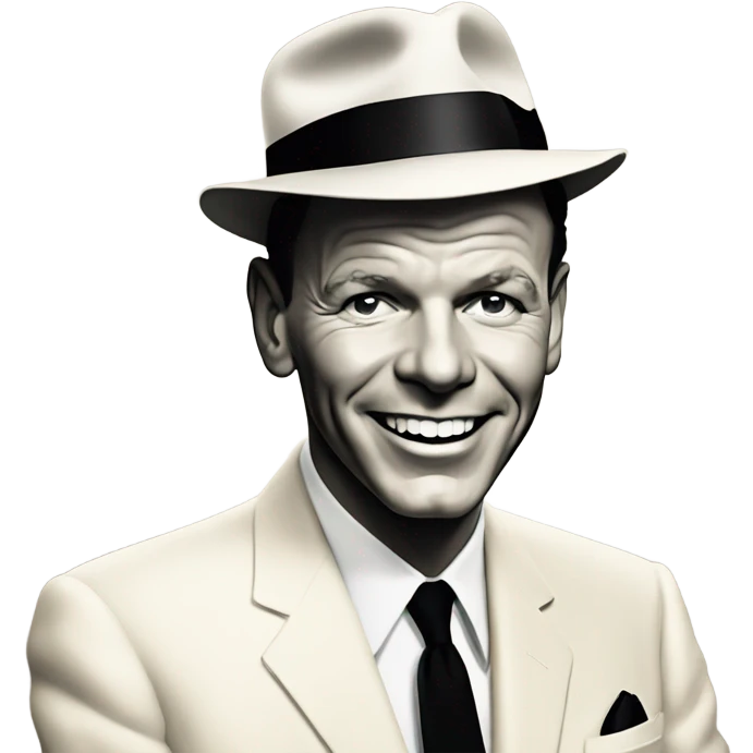 the singer in the 1960s: Frank Sinatra emoji