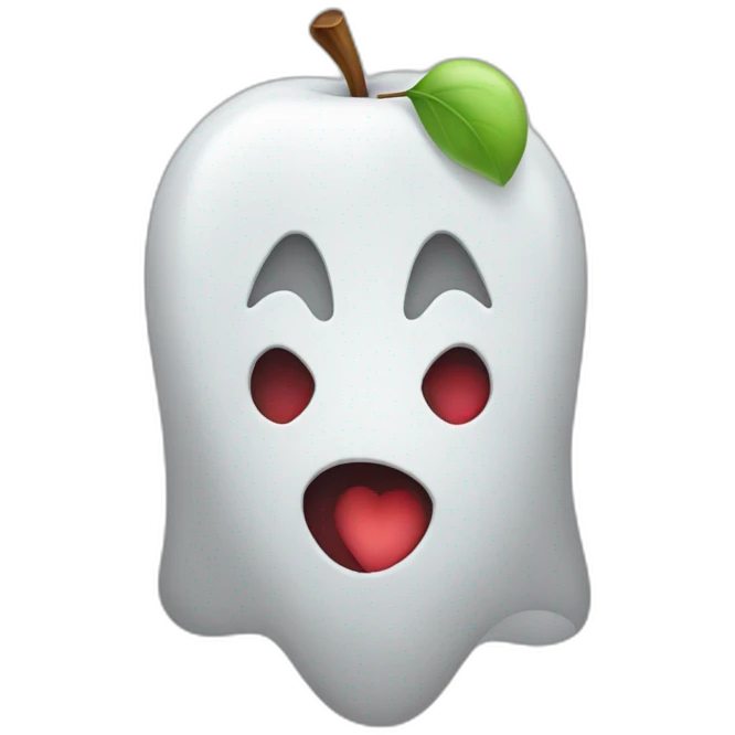 classic-apple-emoji-ghost-many-hearts emoji