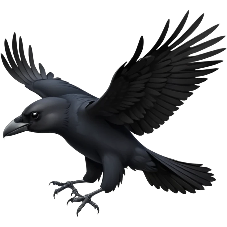 a crow starting to take off emoji