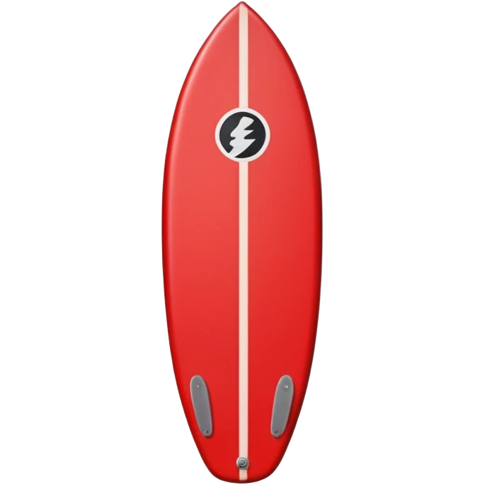 1 Red Surfboard with Sticker emoji