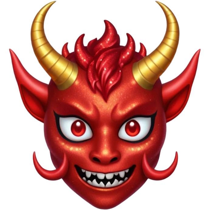 red glitter demon emoji