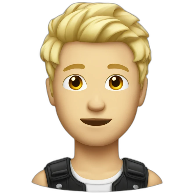 blond guy with short punk hair emoji