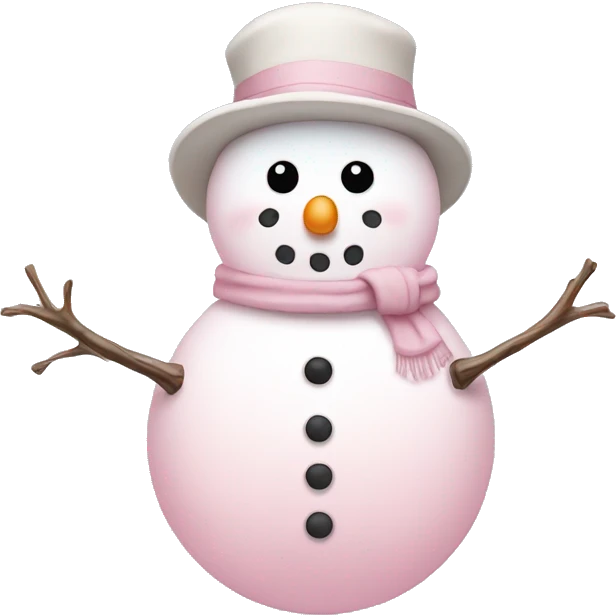 pale pink snowman emoji