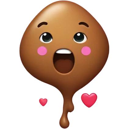 Poop with hearts emoji