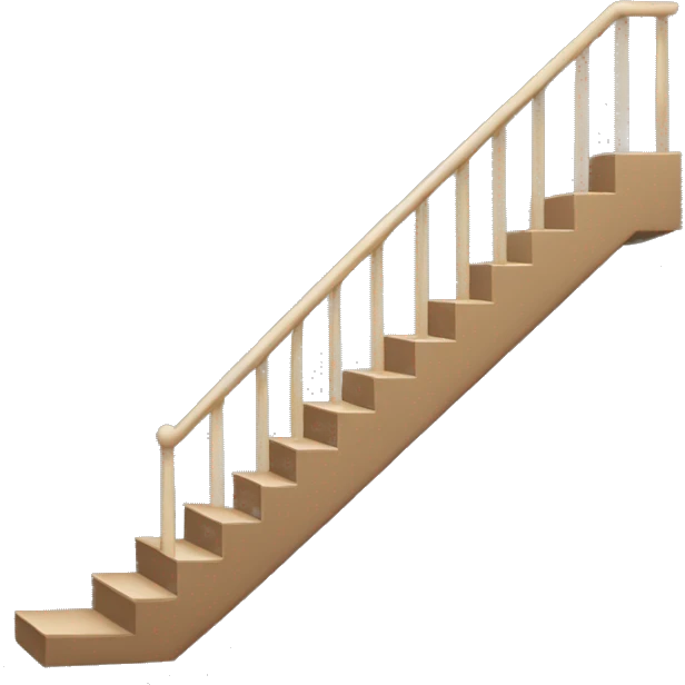 Light brown stairs, no railing, side view emoji