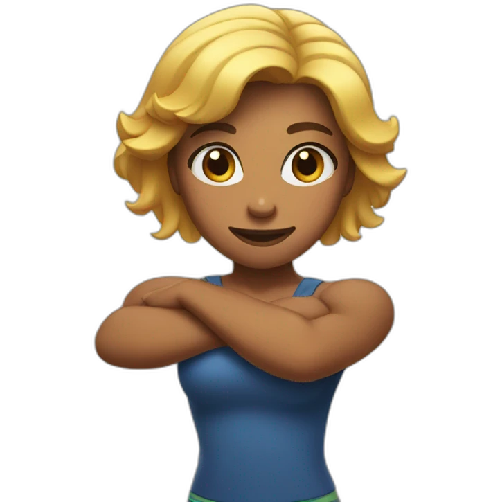 girl flexing arms emoji