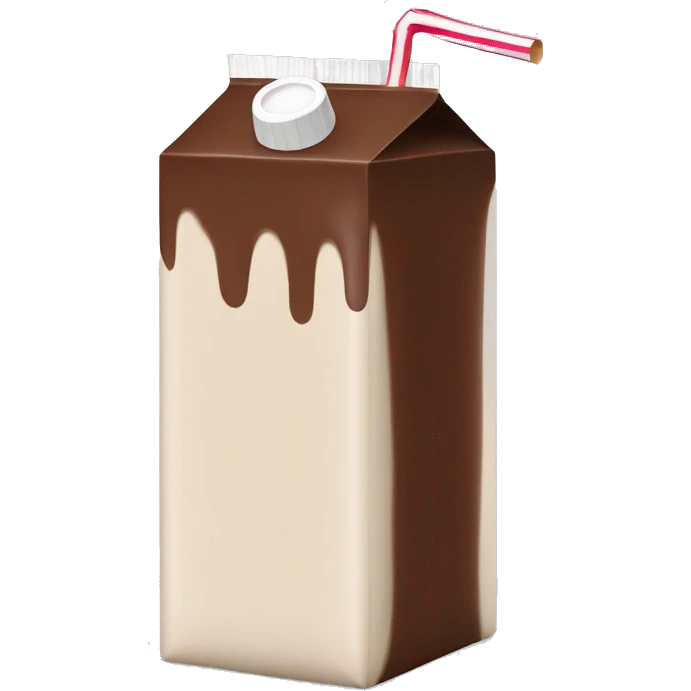 chocolate milk carton with straw emoji