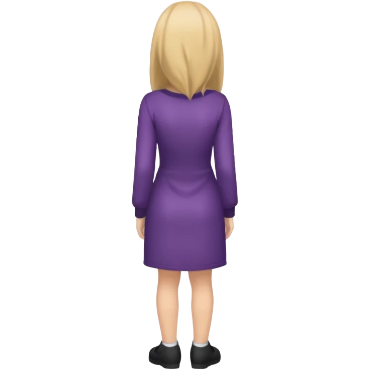 anonymous girl standing ,view from the back emoji