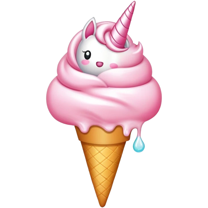 Einhorn mit einem Eis  emoji