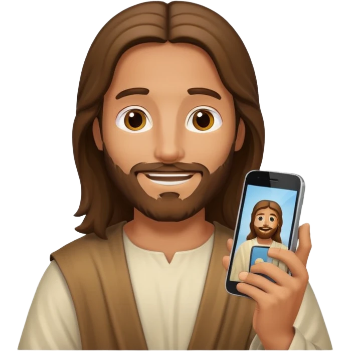 Jésus sur son téléphonesur son téléphone emoji