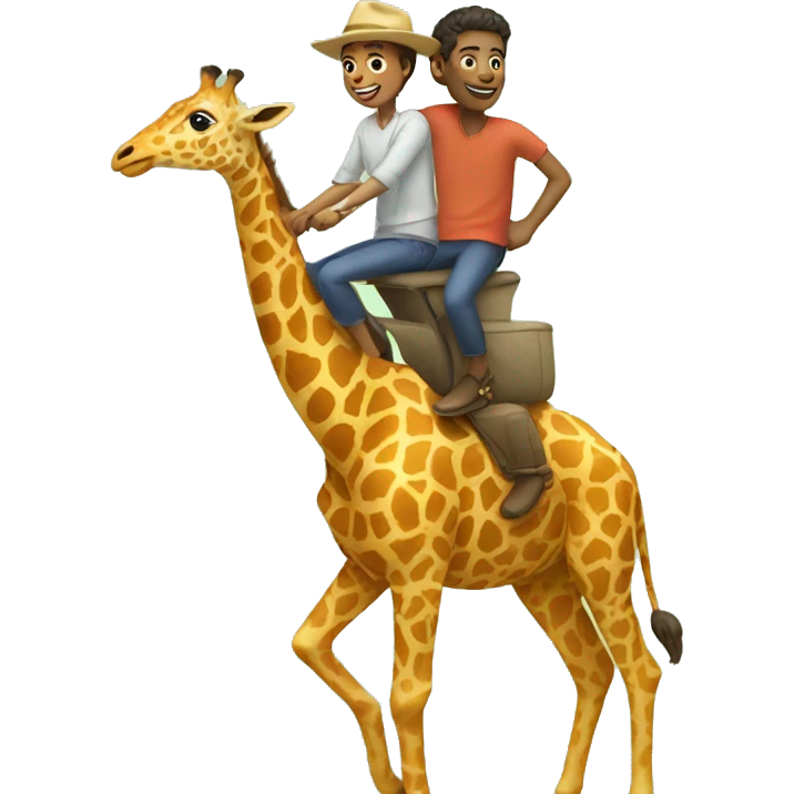humans riding giraffes emoji