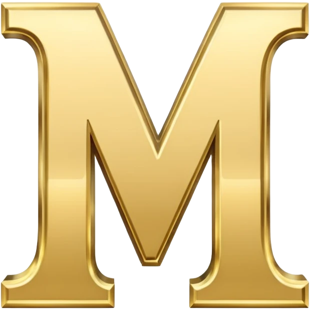 letter M in light gold emoji