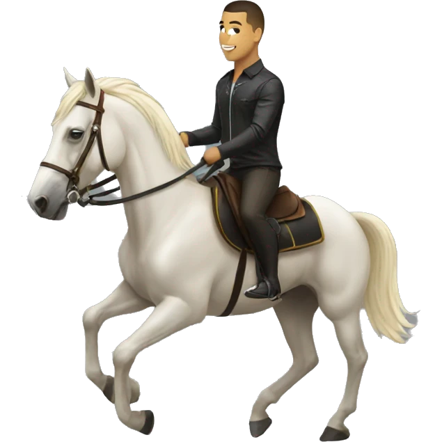 Ronaldo riding a horse emoji