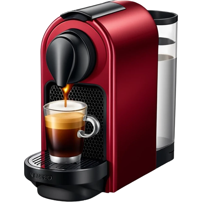 Nespresso dark red vertuo coffee capsule emoji