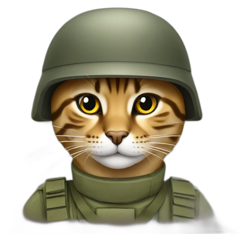 Military cat emoji