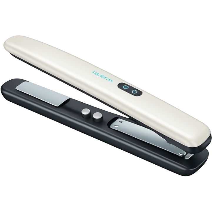 open pastel white hair straightener emoji