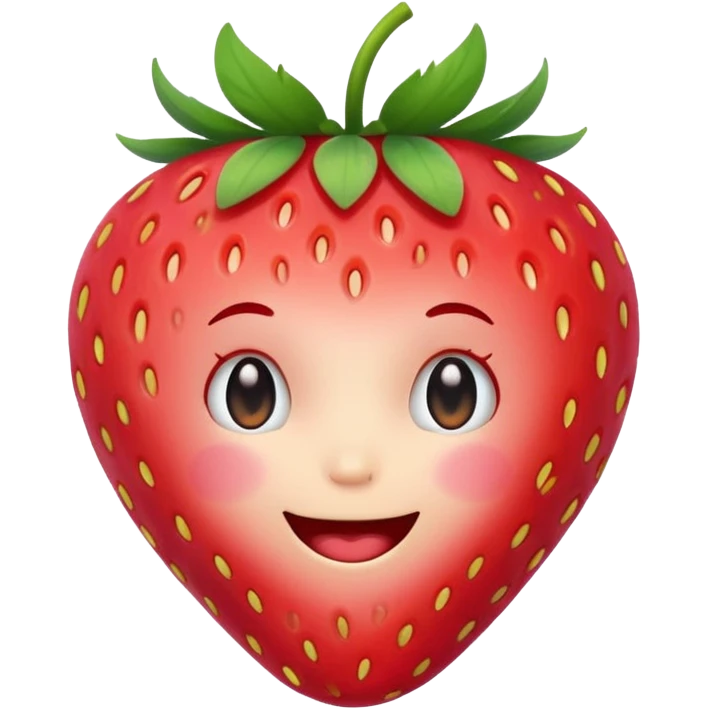 Fragolina con faccia kawaii emoji