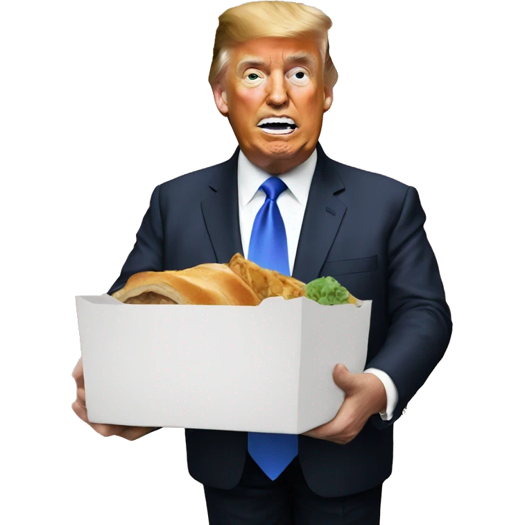 Trump giving food emoji