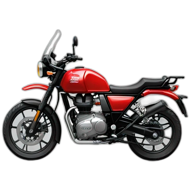 Royal enfield Red Himalayan bike emoji