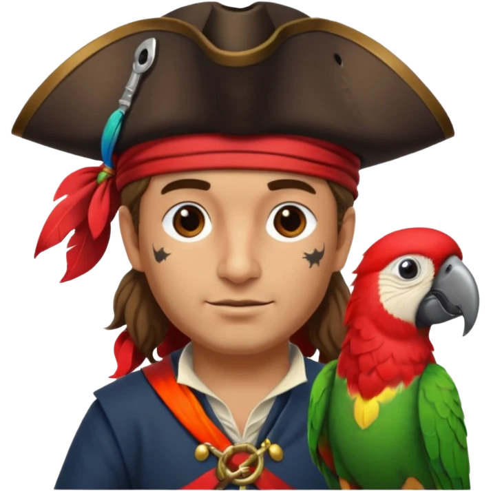 pirate and parrot emoji