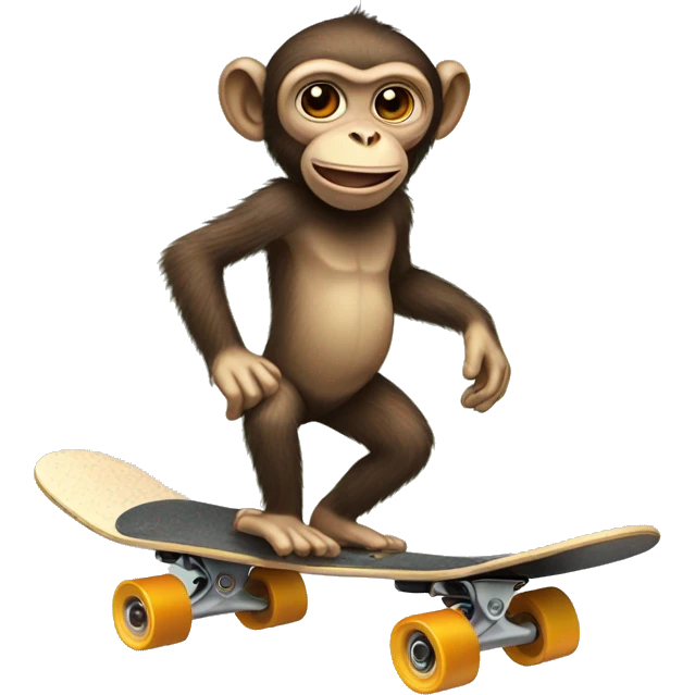 Monkey on a skateboard  emoji