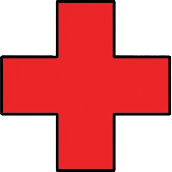 Cruz Roja (Red Cross) humanitarian organization symbol emoji