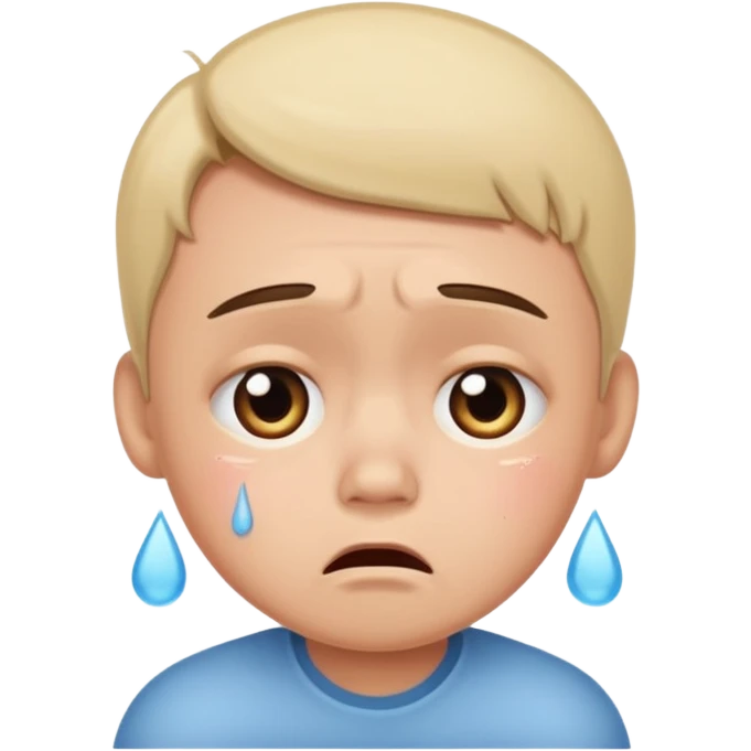 Cry baby face emoji