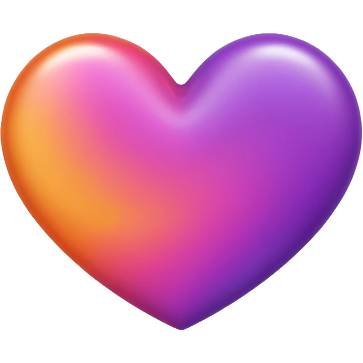 Pink purple orange heart emoji
