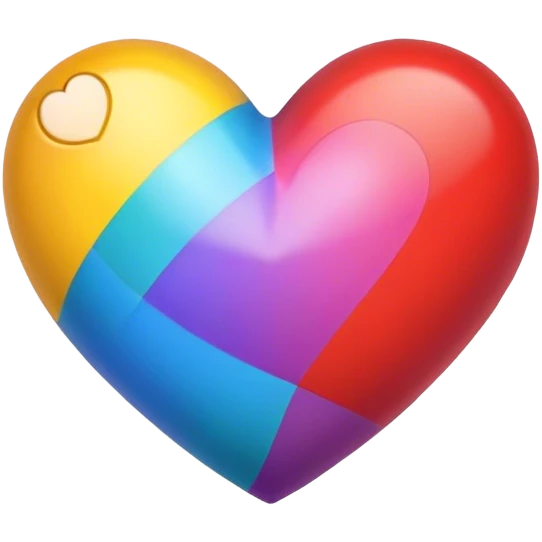 Cœur multicolore  emoji