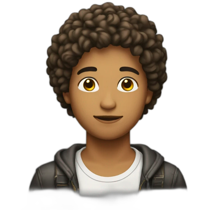joven pelo puntiagudo emoji