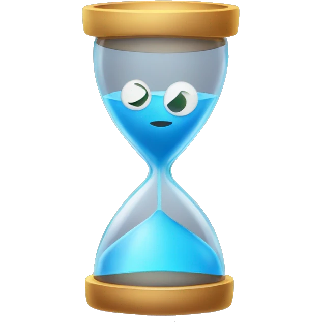 Hour glass with eyes  emoji