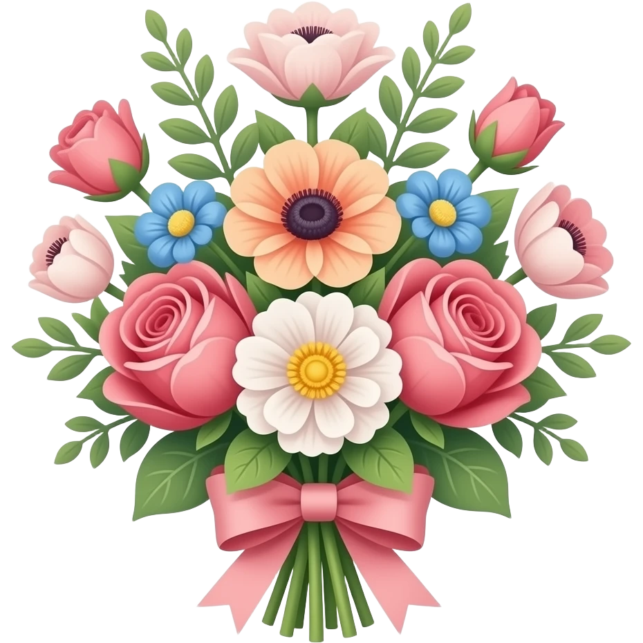 Un bouquet de fleurs aesthetic emoji
