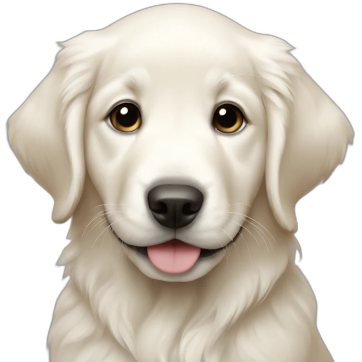 white golden retriever puppy emoji