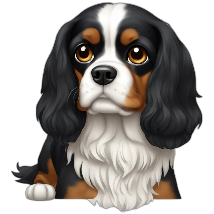 king charles caviller black and tan emoji