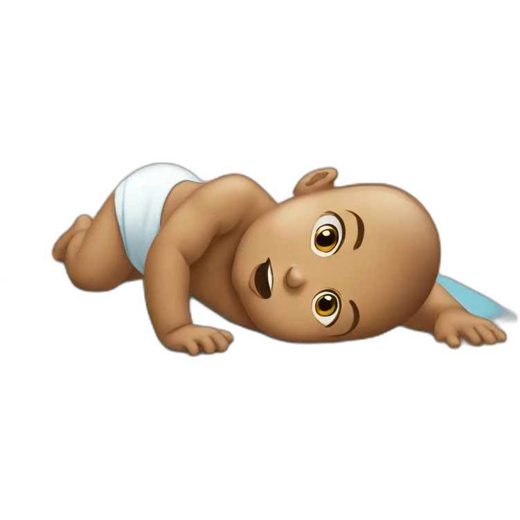 Baby on the floor emoji