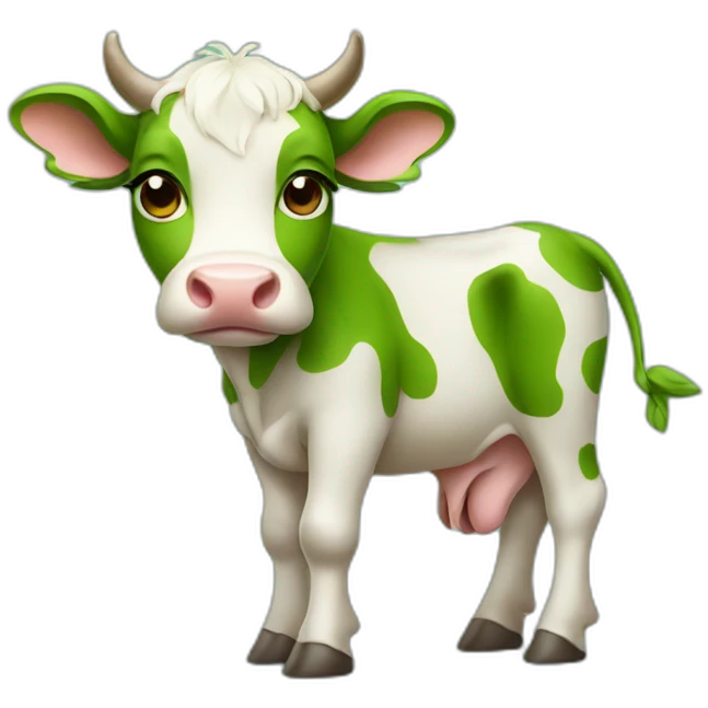 green nice baby cow emoji