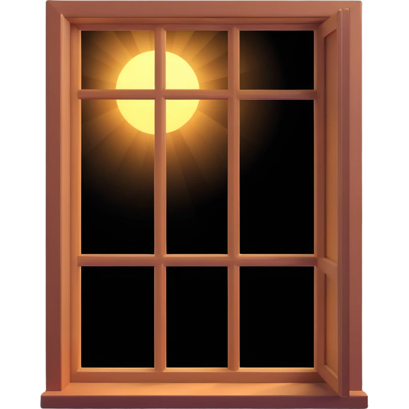 a big window with sunlight streaming through emoji