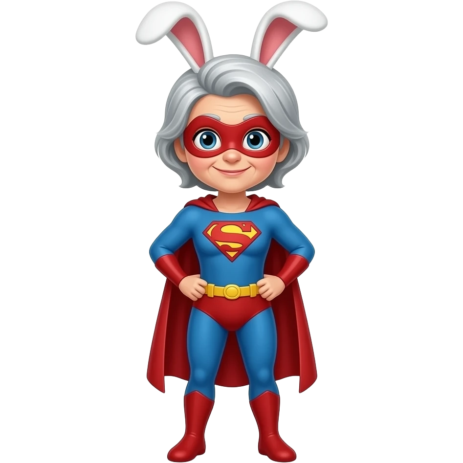 superhero Old women bunny emoji