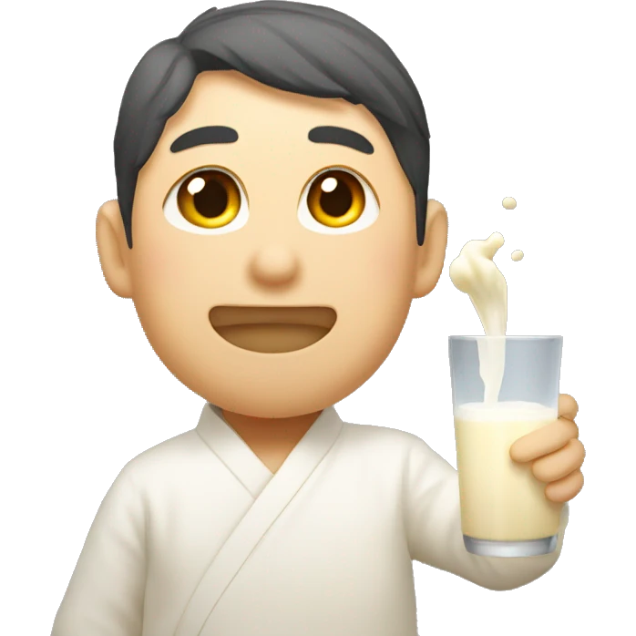 Getting drunk on Makgeolli emoji