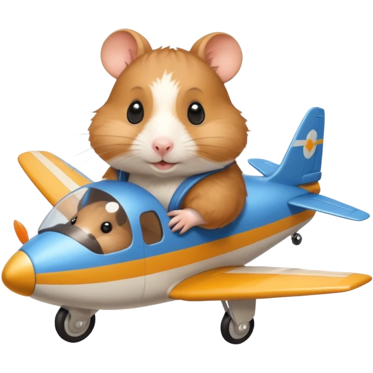 hamster riding plane emoji