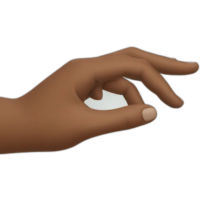extended hand emoji