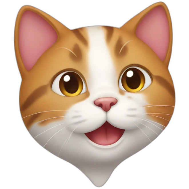 cat shows heart emoji