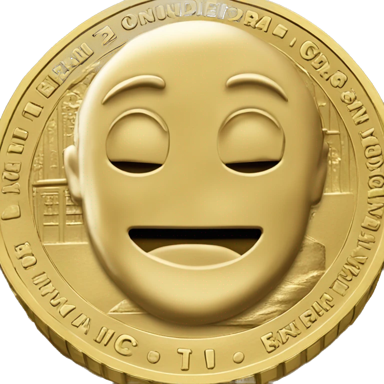 moneda dorada con las letras SC en el centro emoji