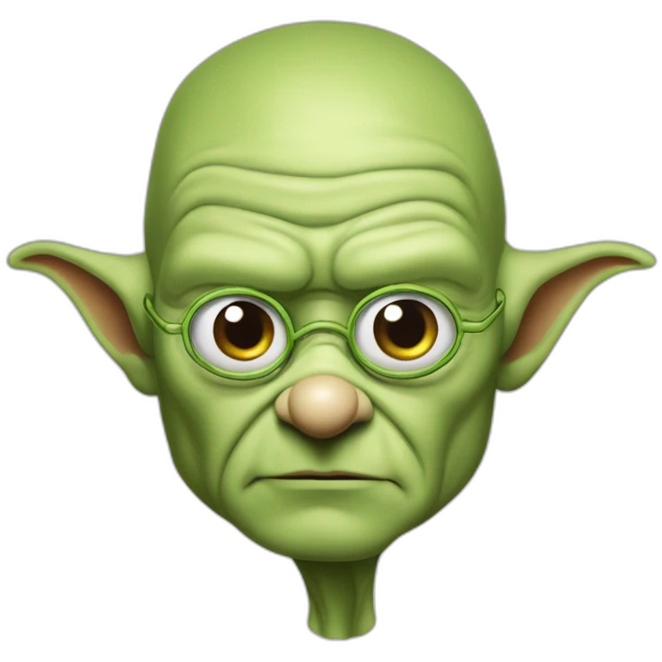 Olaf Scholz als yoda verkleidet emoji