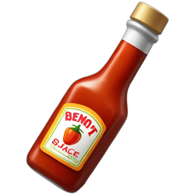 Bottle of Hot Sauce Black emoji