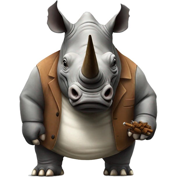 rusty smoking rhino emoji