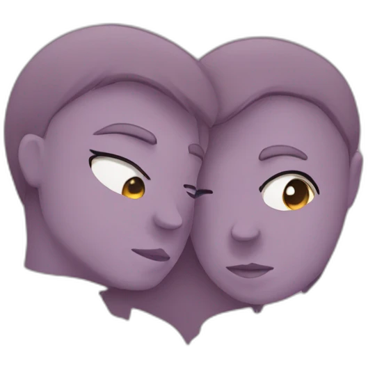 Cuddle and kiss emoji